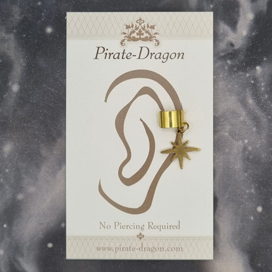 Gold Starburst Non-Pierced Ear Cuff (EC9788)