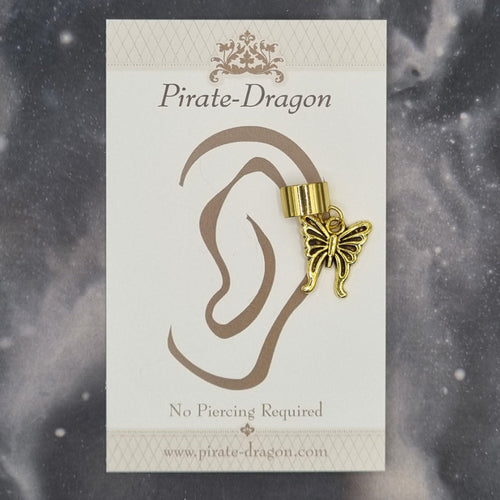 Gold Butterfly Non-Pierced Ear Cuff (EC9795)