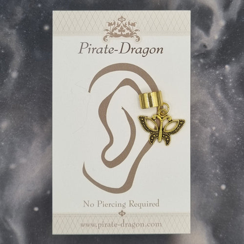 Gold Butterfly Non-Pierced Ear Cuff (EC9799)