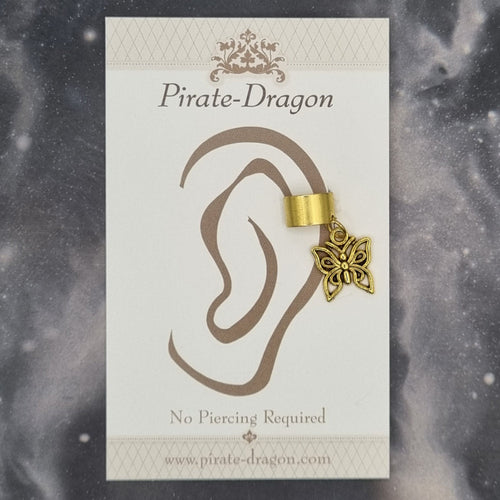 Gold Butterfly Non-Pierced Ear Cuff (EC9801)