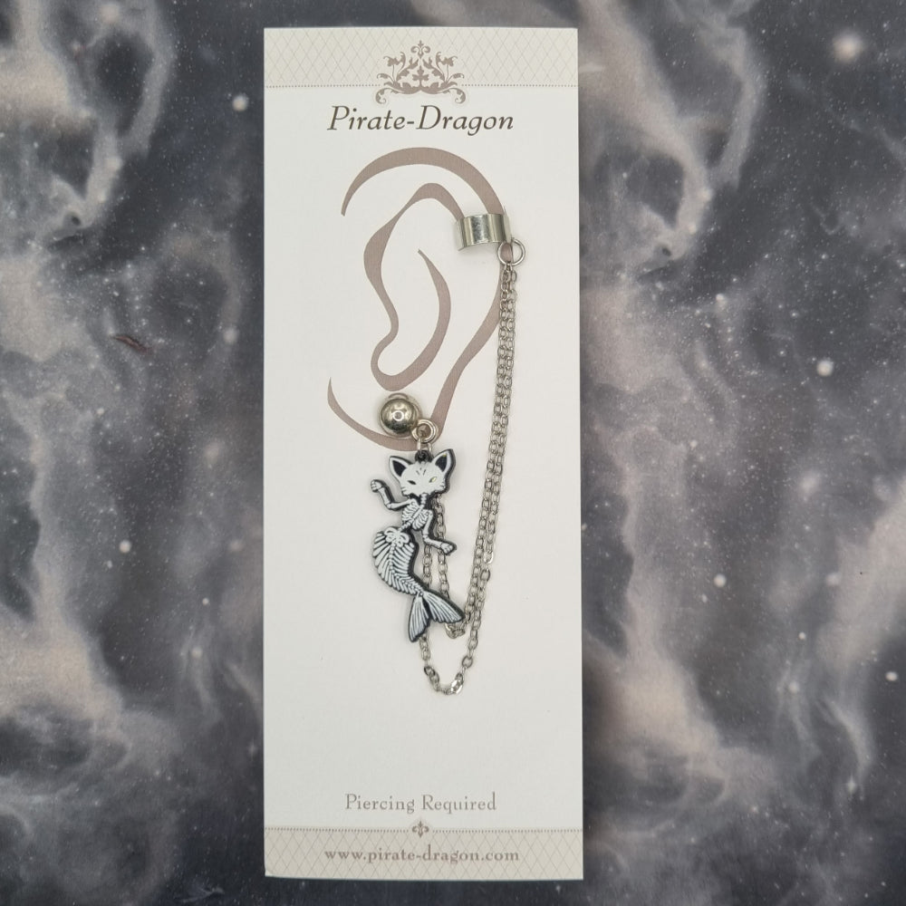 Merkitty Skeleton Pierced Ear Cuff – PirateDragon
