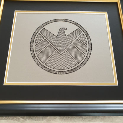 Agents of S.H.I.E.L.D. Inspired Hand-Stitched Artwork (Silver Card)
