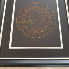 Load image into Gallery viewer, Battlestar Galactica BSG75 Inspired Hand-Stitched Artwork (Copper Thread)