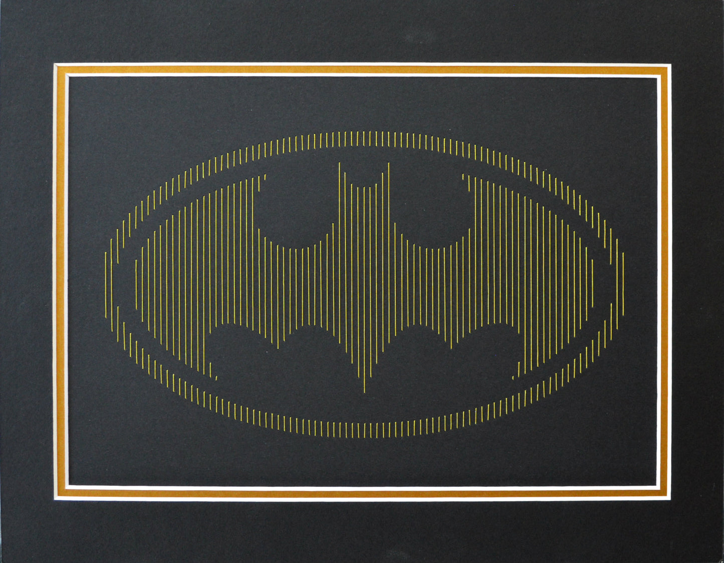 Batman Inspired Card Embroidery Kit (Black Card)