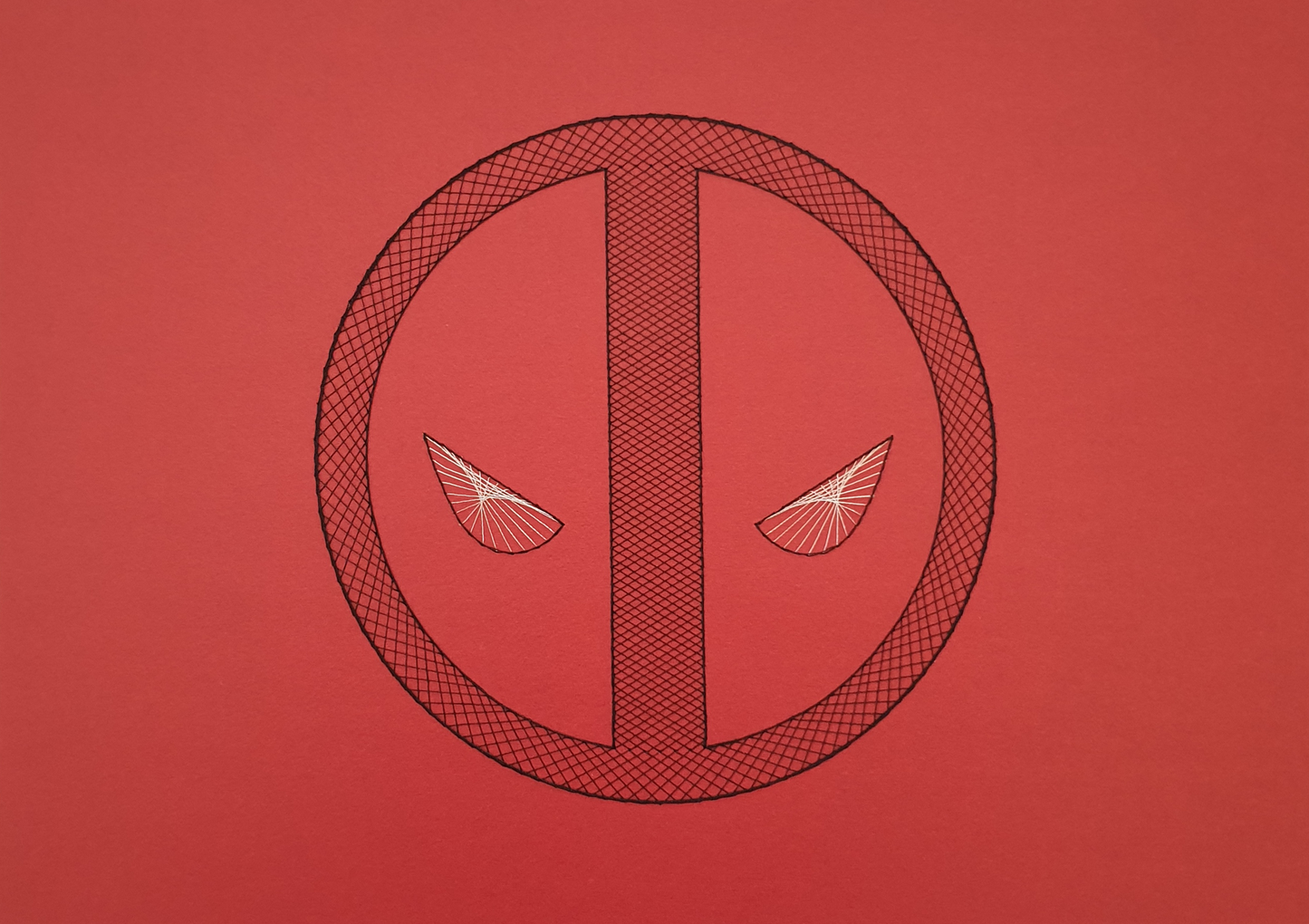 Deadpool Inspired Card Embroidery Kit (Red Card)