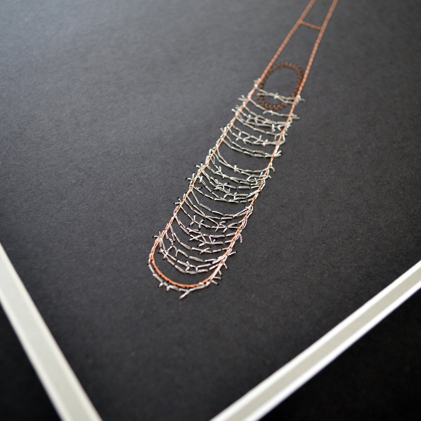 Lucille (The Walking Dead) Inspired Card Embroidery Kit (Black Card)