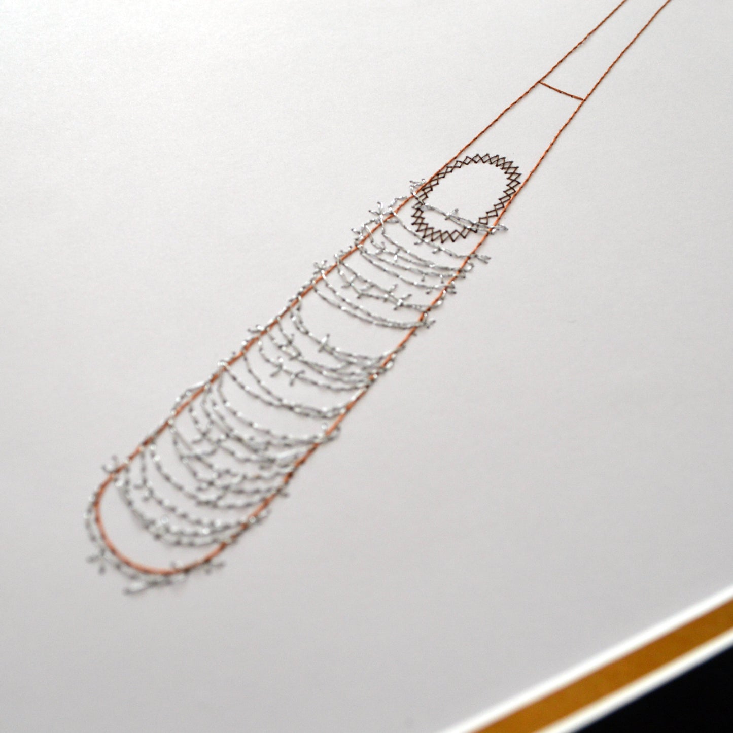 Lucille (The Walking Dead) Inspired Card Embroidery Kit (Cream Card)
