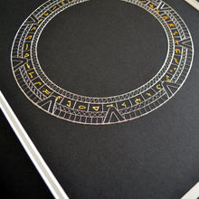Load image into Gallery viewer, SG1 Stargate Inspired Card Embroidery Kit (Black Card)