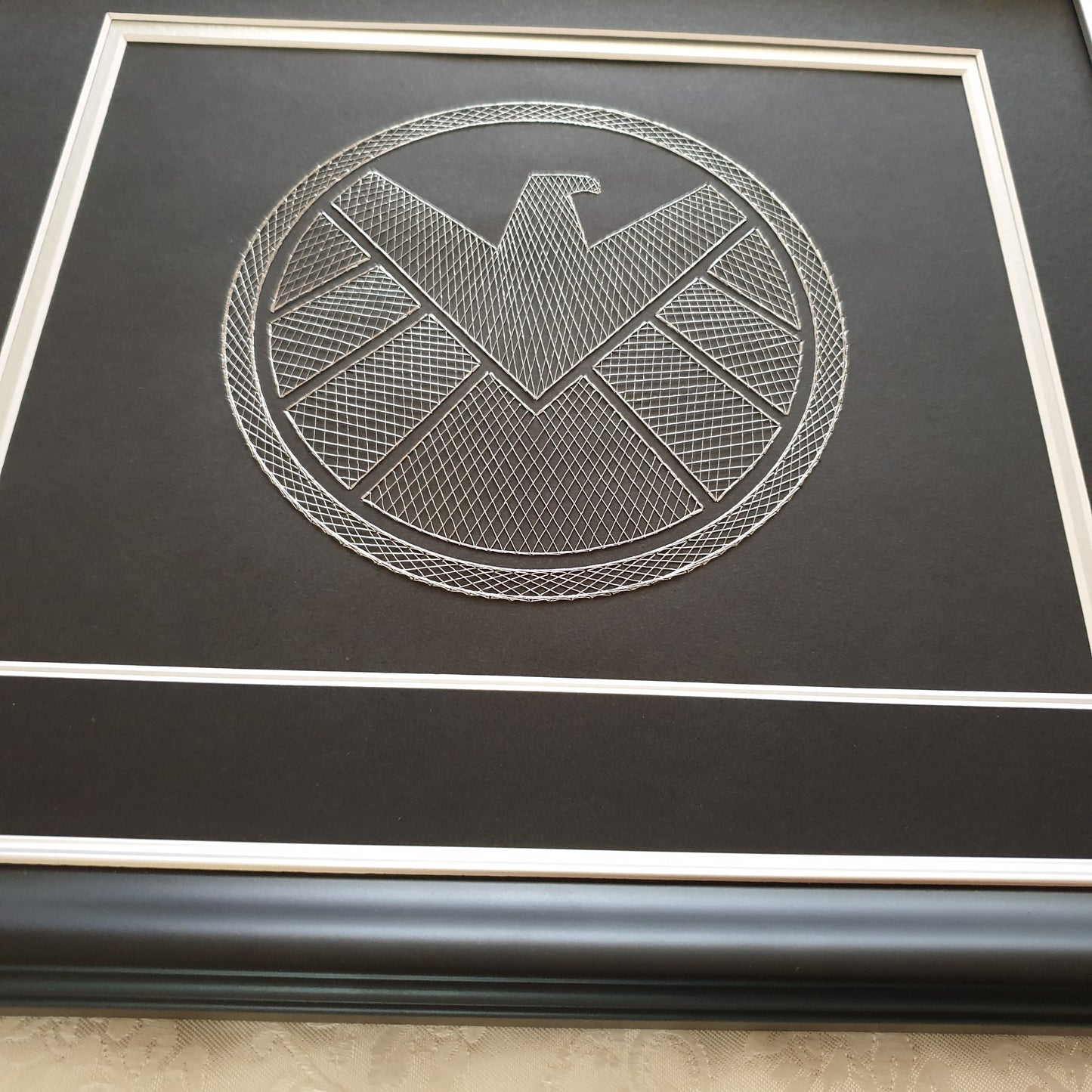 Agents of S.H.I.E.L.D.  Inspired Card Embroidery Kit (Black Card)