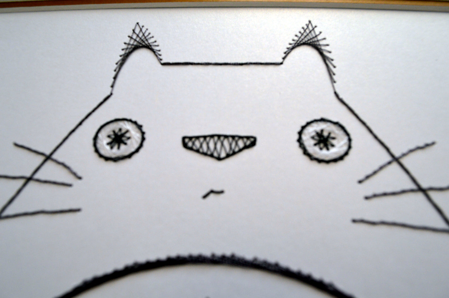 My Neighbour Totoro Inspired Card Embroidery Kit (White Card)