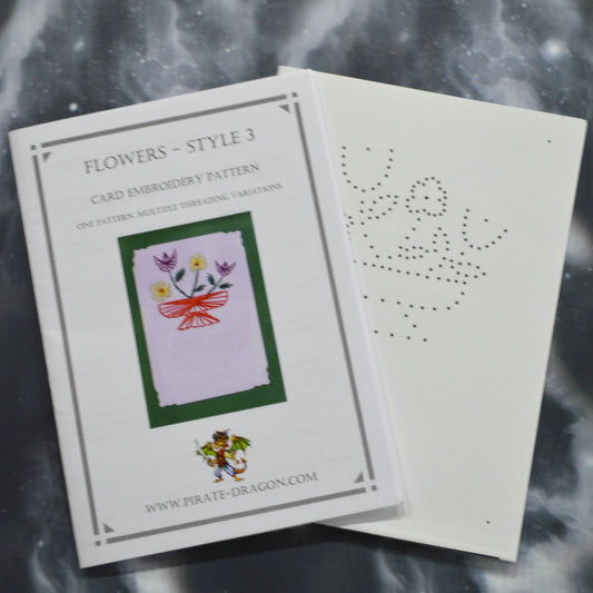 Flowers - Style 3 - Gift Card Embroidery Pattern
